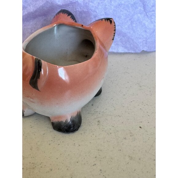 Vintage Pig Sugar Bowl Hand-Painted Ceramic Figurine Momma Pig - Picture 4 of 11